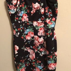 A floral cocktail dress